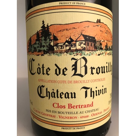 CÔTE DE BROUILLY CLOS BERTRAND 2019